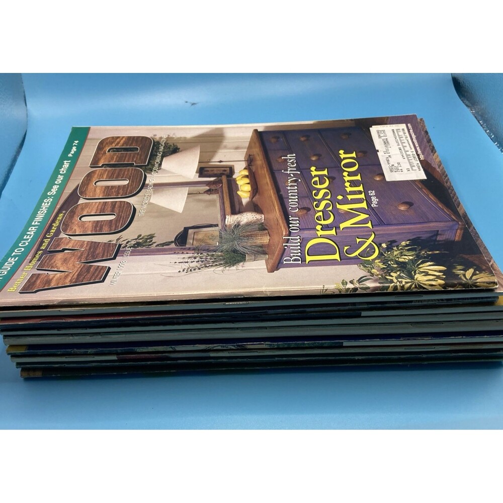 Mixed Lot of 10 Wood Magazine Better Homes Issues From 1989, 1998, 1990, 2001